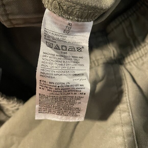 Old Navy Pants Womens XL Comfort Waistband Pull On Olive Green Utility Ankle - Picture 4 of 7